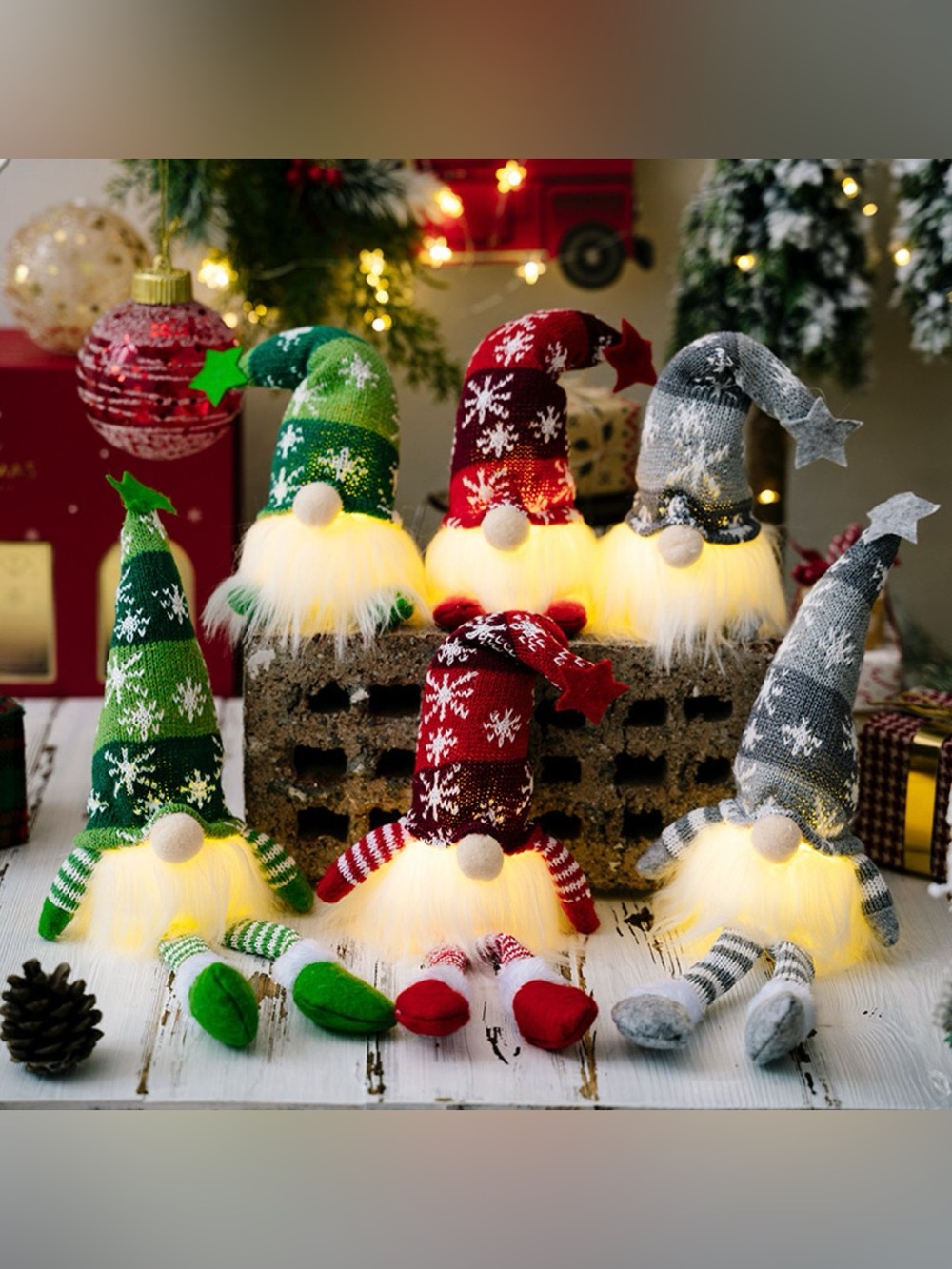 Assorted 2-Piece Light-Up Faceless Gnomes